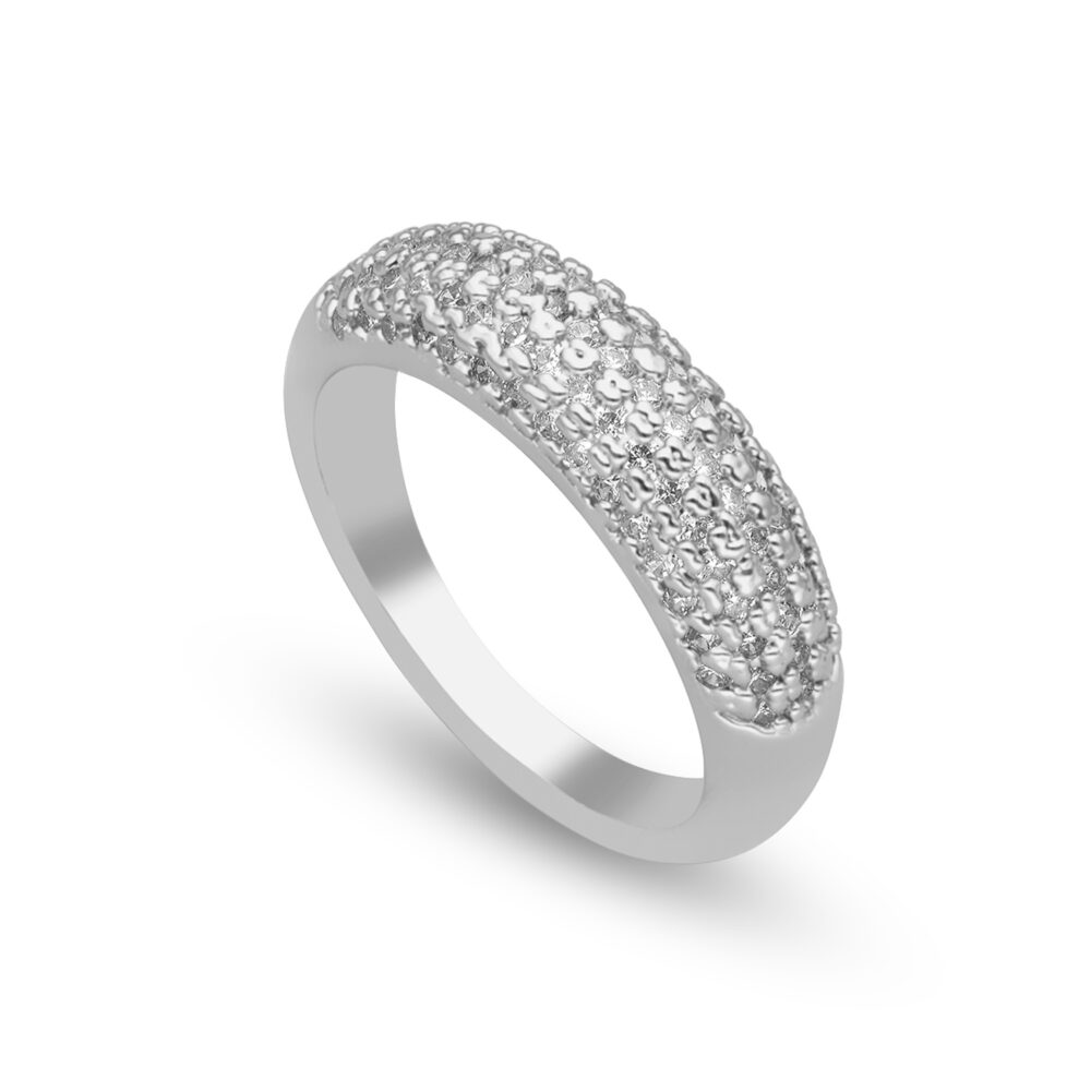 Alternative view of Anneau argenté serti