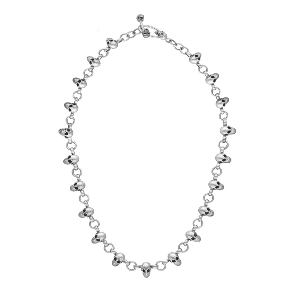 Alternative view of Collier chaîne en Têtes de Morts
