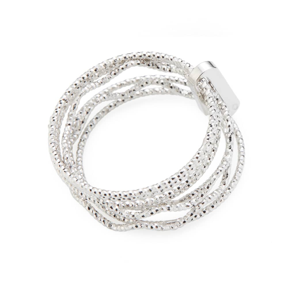 Bague argent anneaux ondulés – Image 3