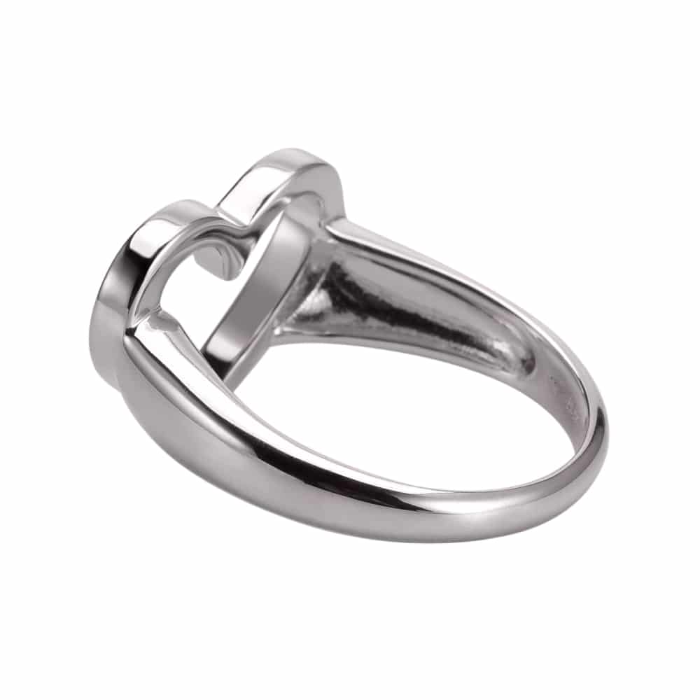 Bague argent rhodié cœur valentine – Image 2