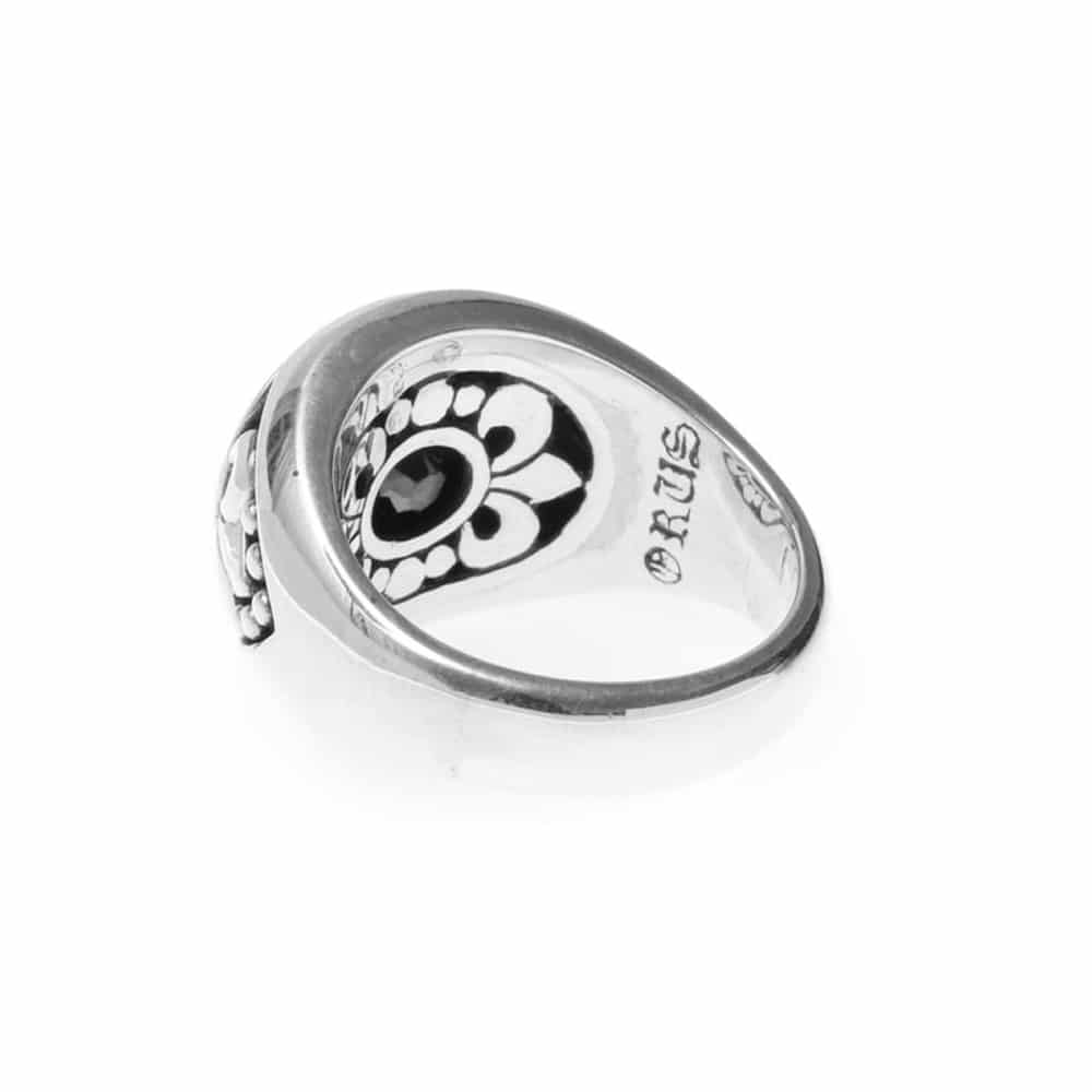 Bague argent union sacrée pierre onyx noir – Image 5