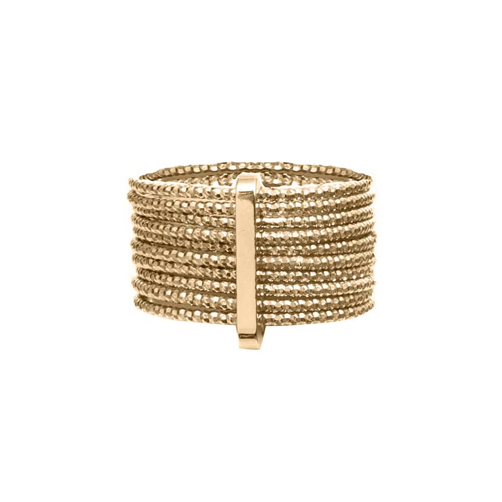 Bague semainier argent doré