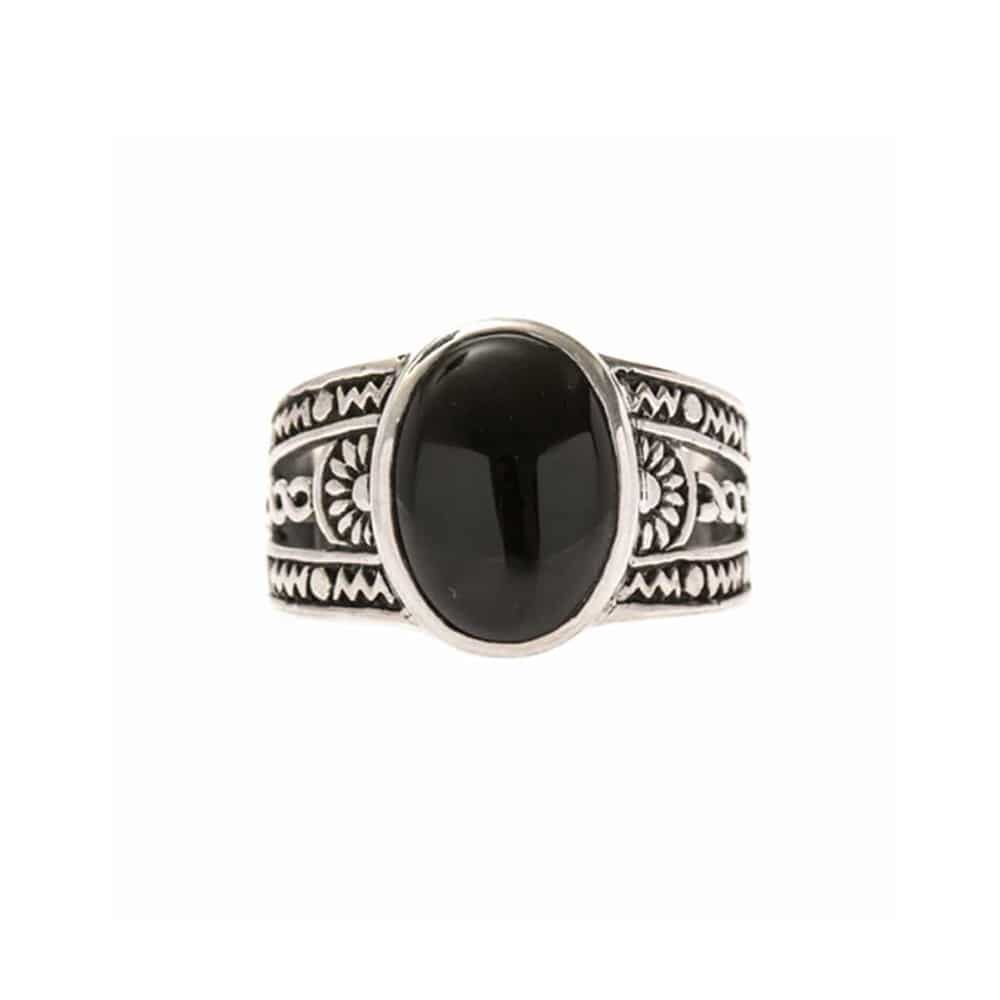bague homme ethnique onyx argent