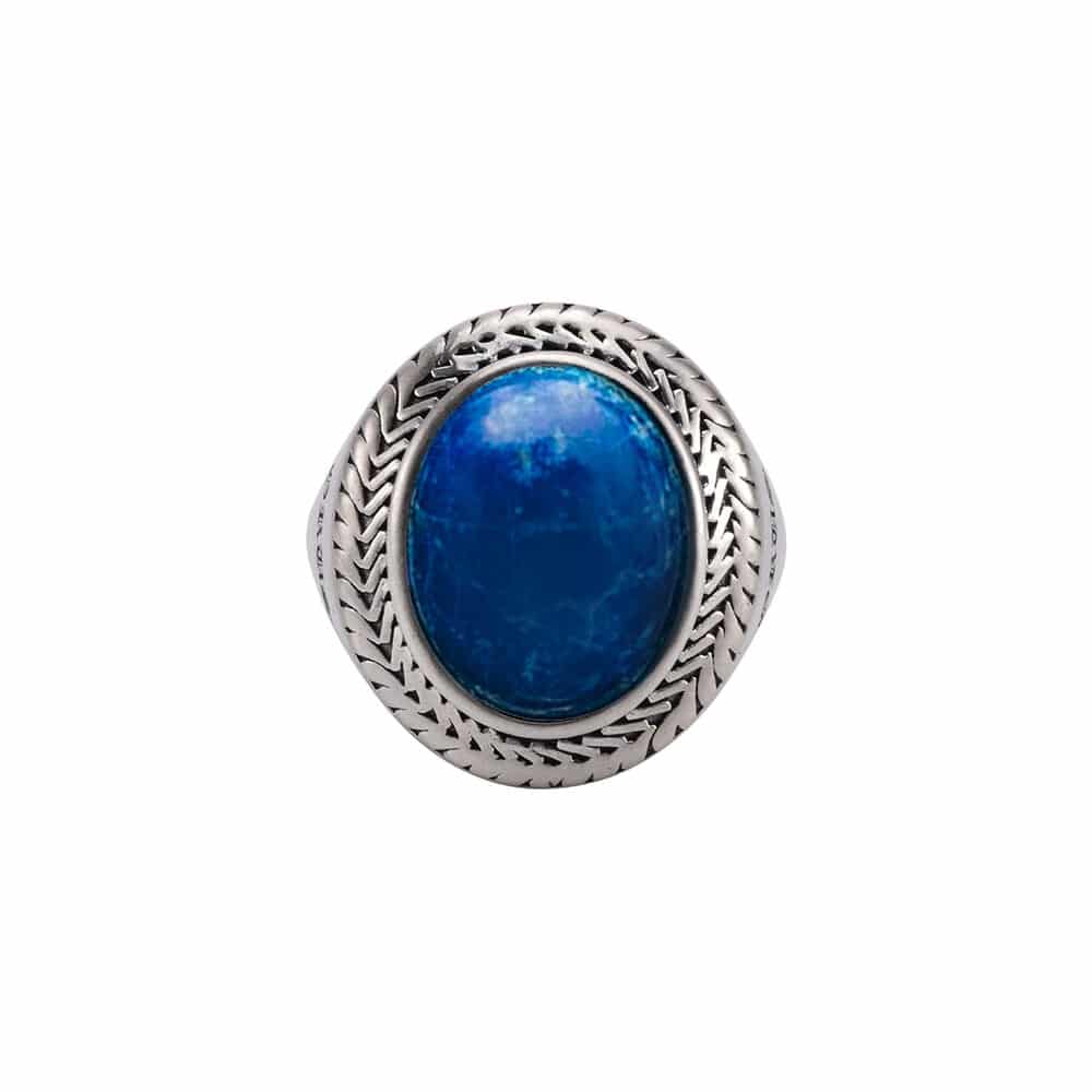 Bague homme argent lapis bouddha