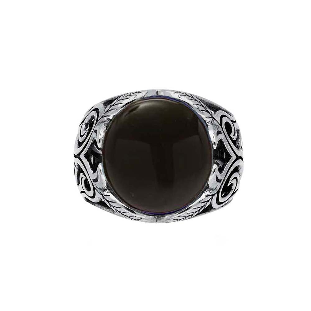 Bague homme argent onyx jungle
