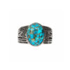 Bague homme ethnique turquoise argent
