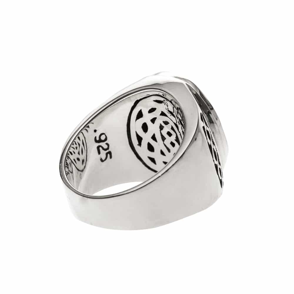 Bague homme onyx massive argent – Image 3