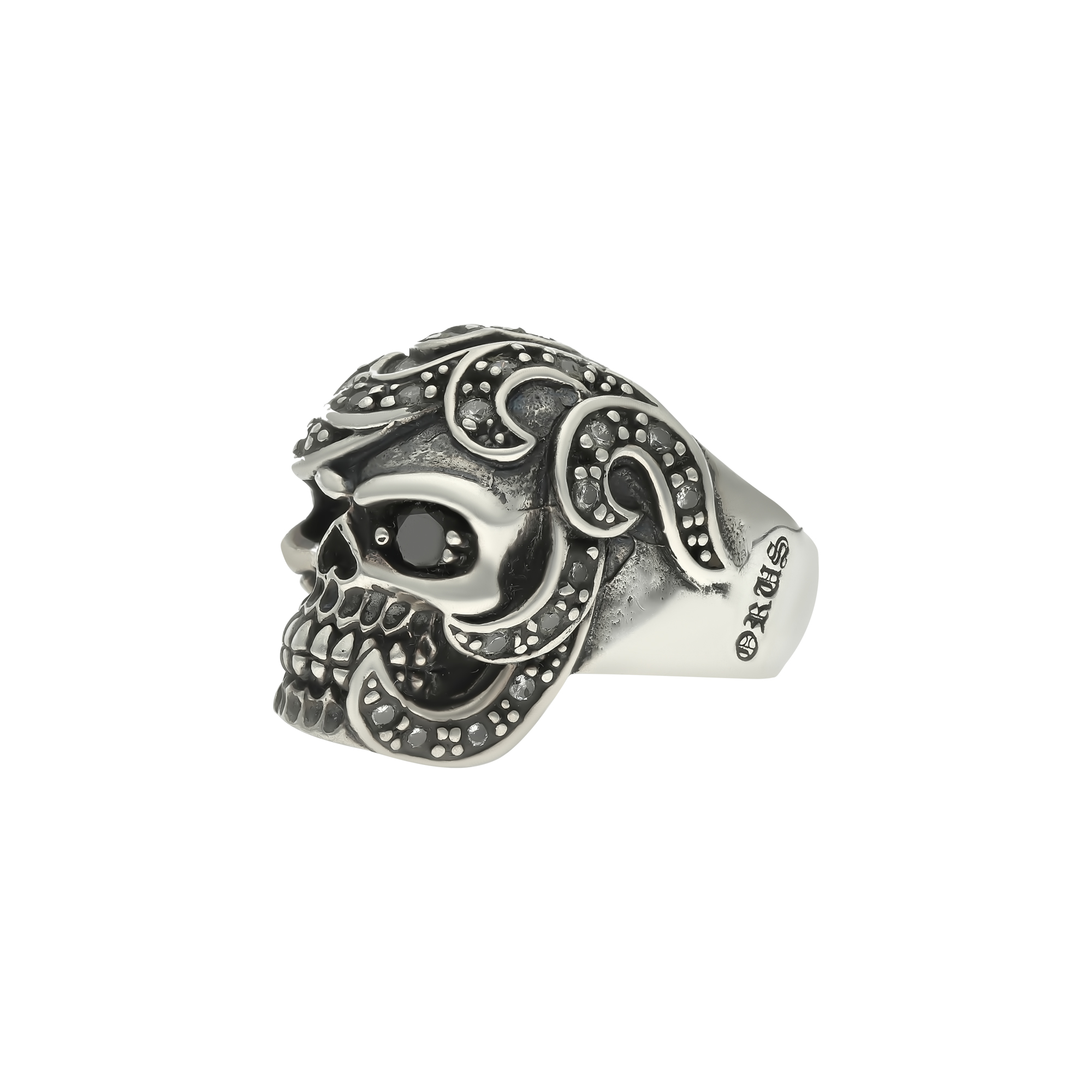 Bague homme tête de Mort Mahori argent – Image 2