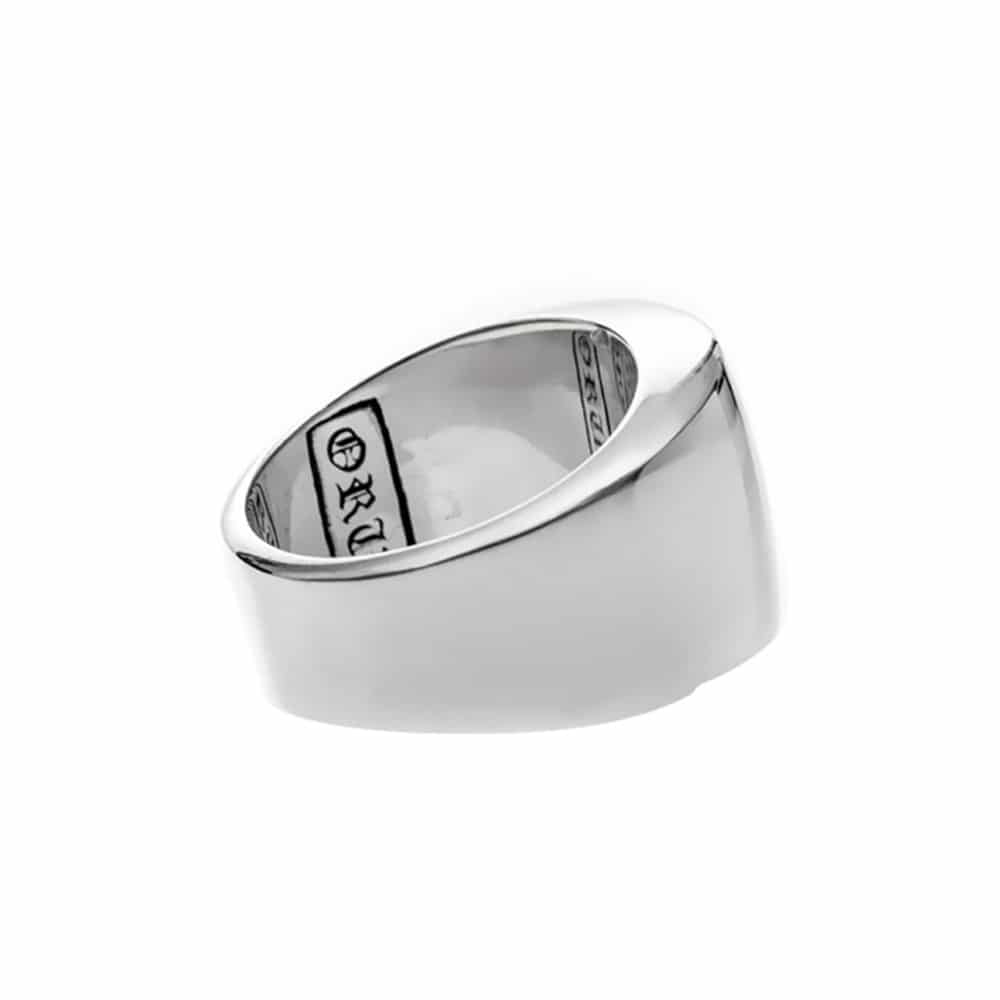 Bague homme tête de mort et croix argent – Image 3