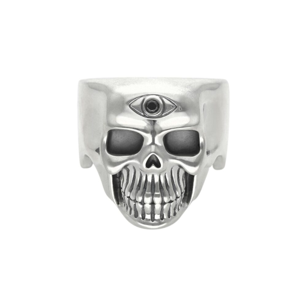Bague tête de mort pure skull cyclope argent
