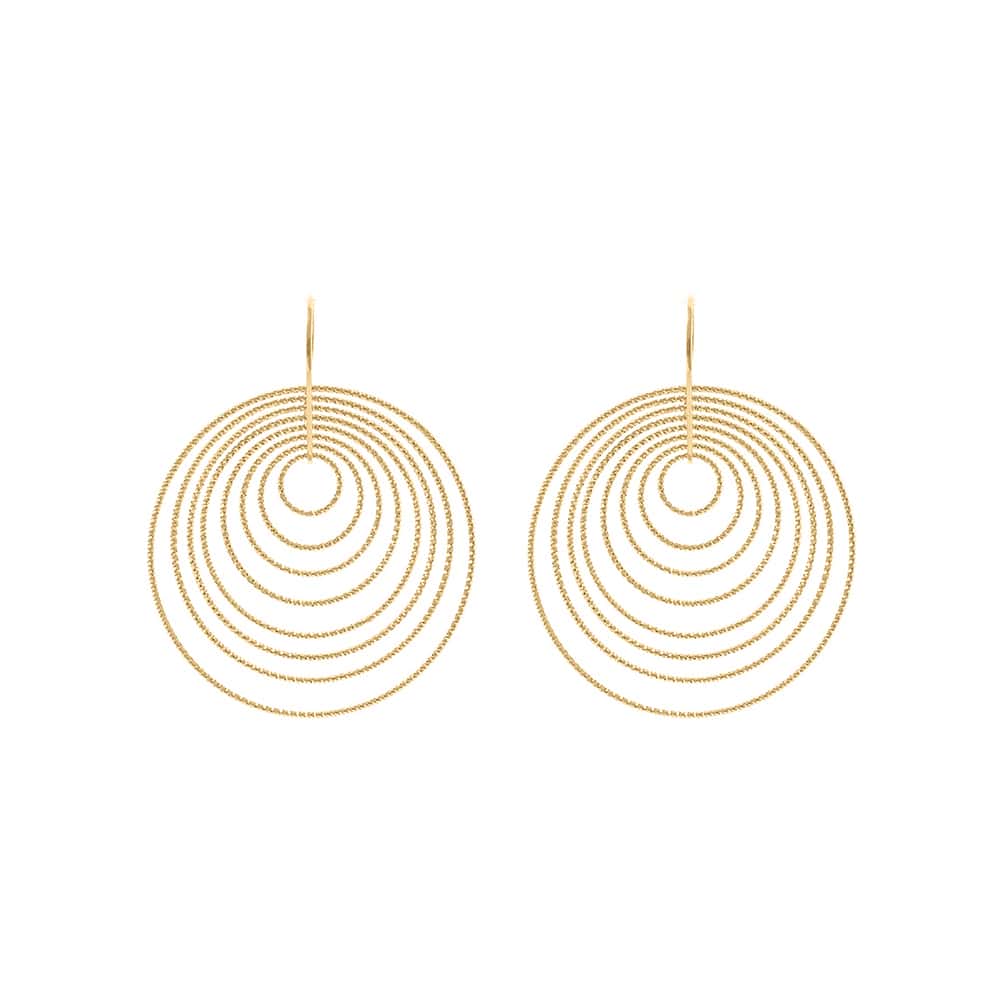 Boucles d'oreilles argent doré diamanté Arianna