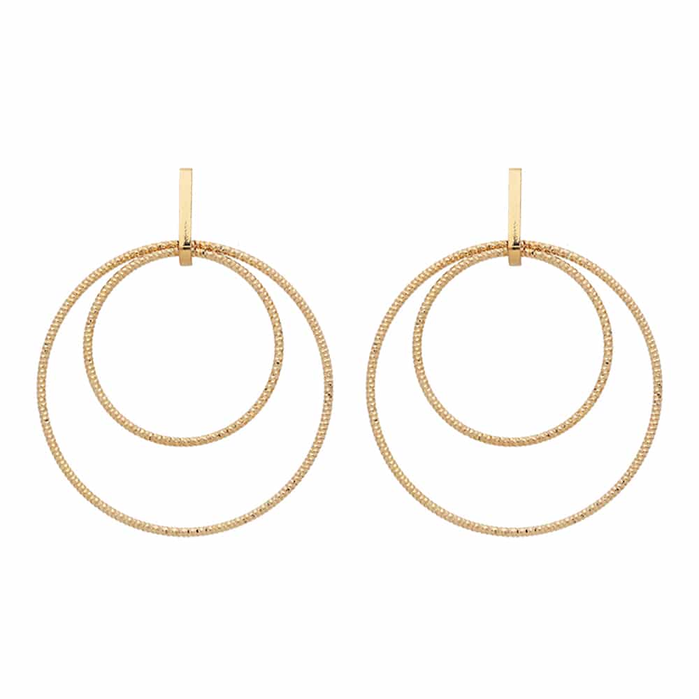 Boucles d'oreilles argent doré diamanté greta