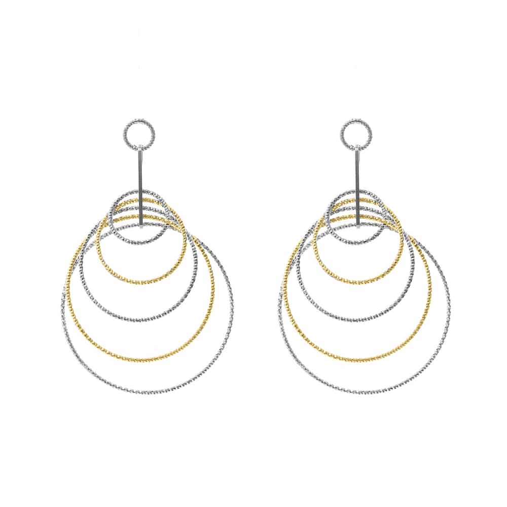 Boucles d oreilles argent rhodié doré diamanté Stella