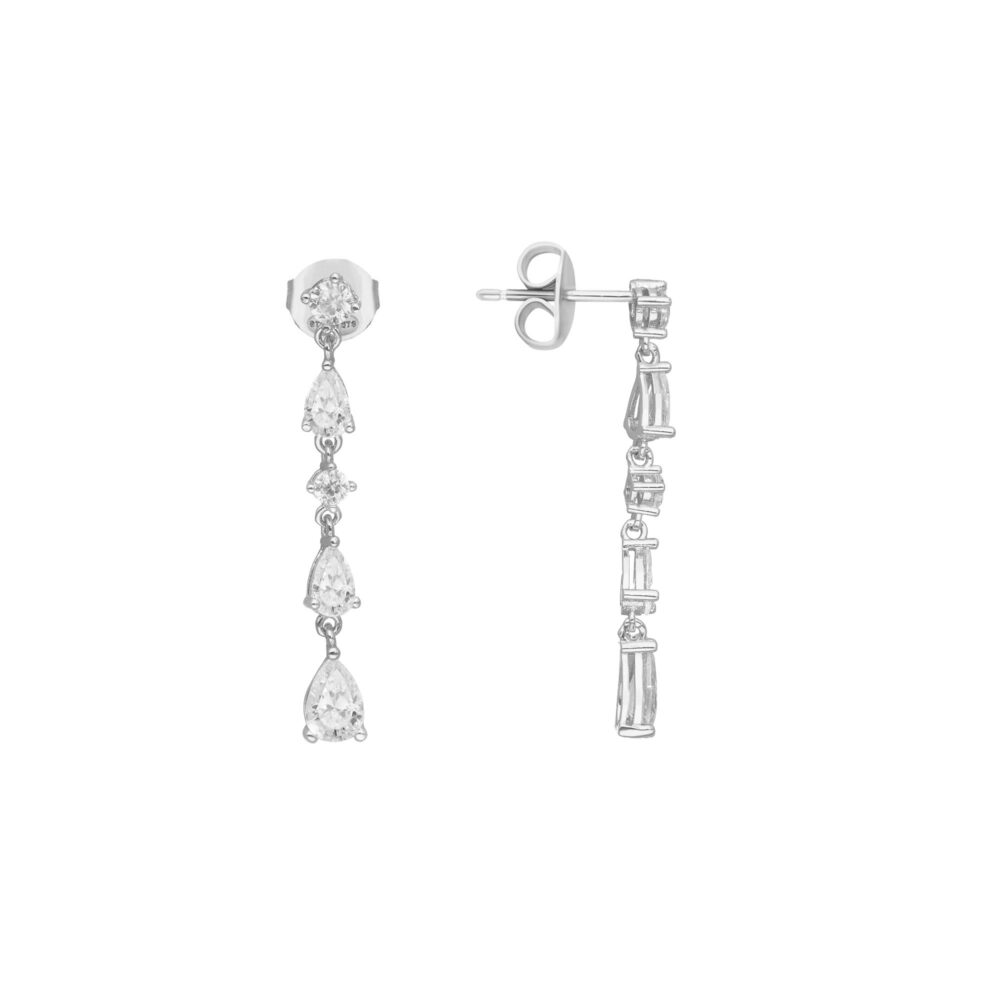 Boucles d'oreilles argentées pendantes