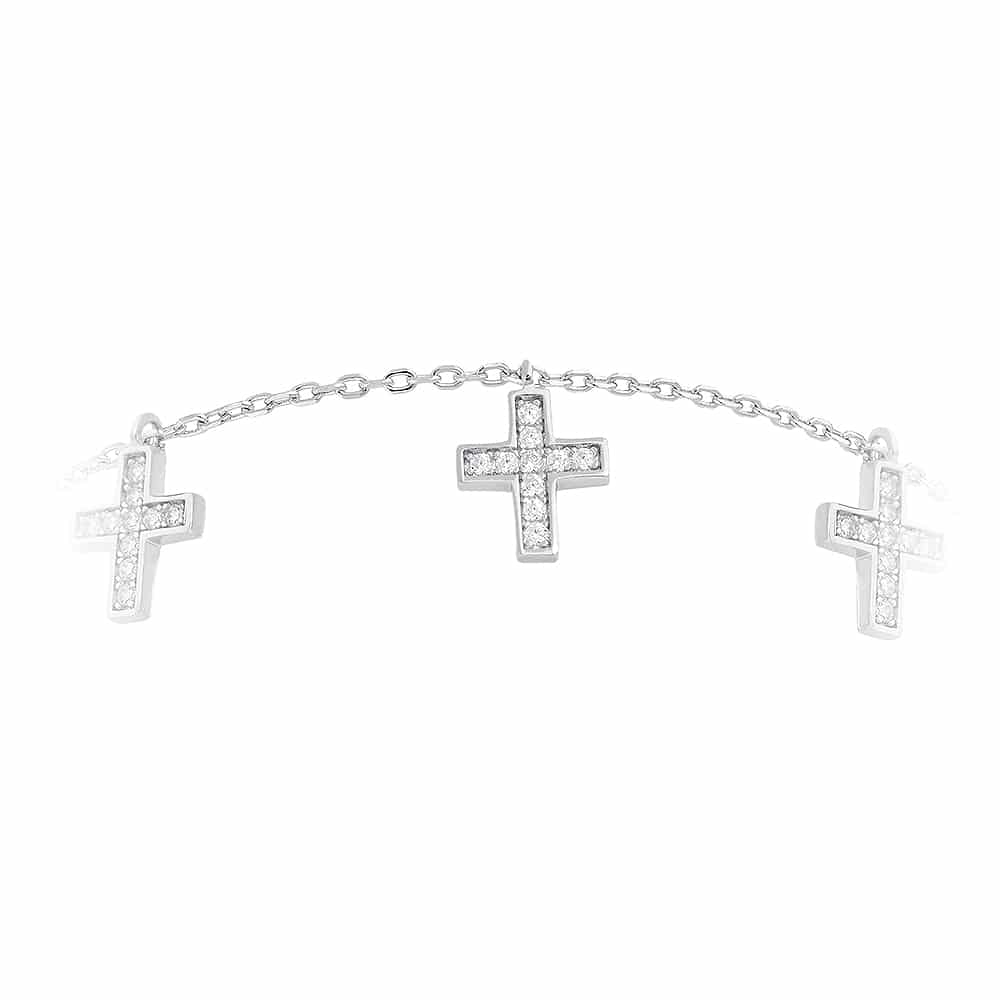 Bracelet argent rhodié charm's santa sertie de zirconium blanc – Image 2