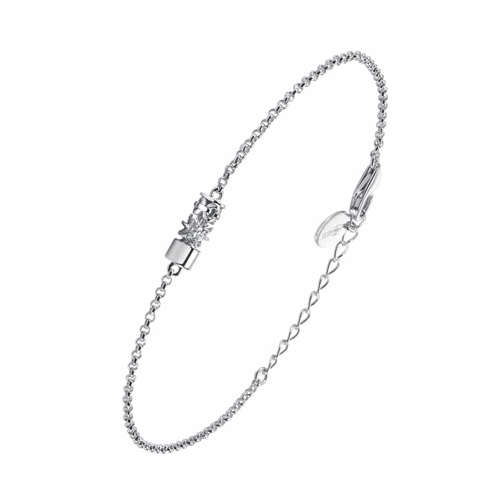 Bracelet argent Étoile sertie de zirconiums blanc