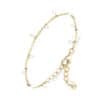 Bracelet argent doré petites goutte perles pierre de lune blanche