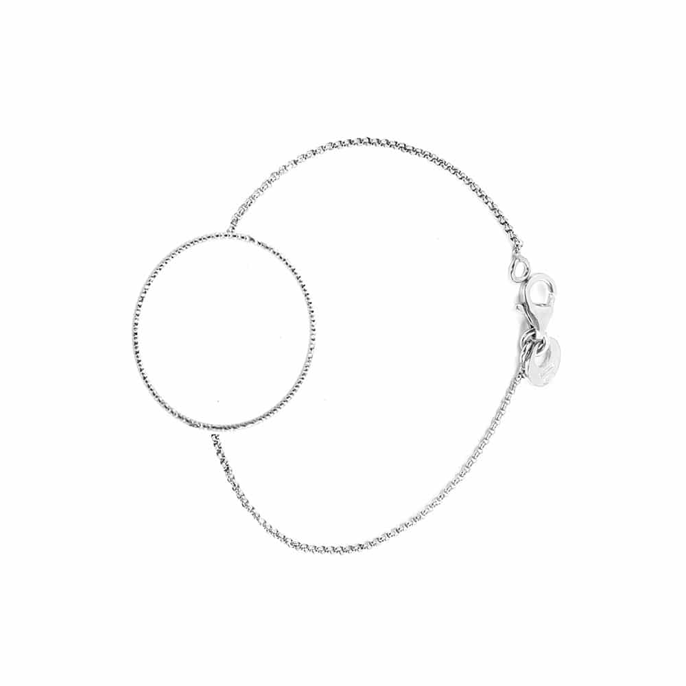 Bracelet argent rhodié diamanté gaia