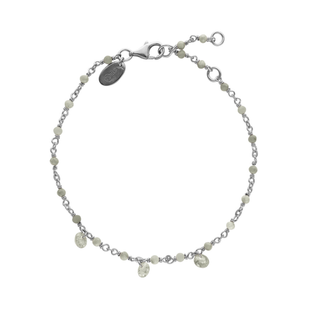 Bracelet en argent rhodié pierres naturelles labradorite pampilles labradorite