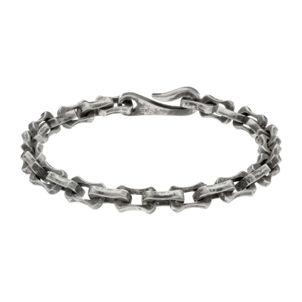 Bracelet homme argent maille mécanique
