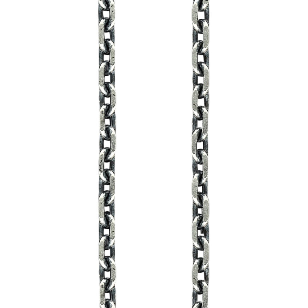 Alternative view of Chaine maille forçat argent massif