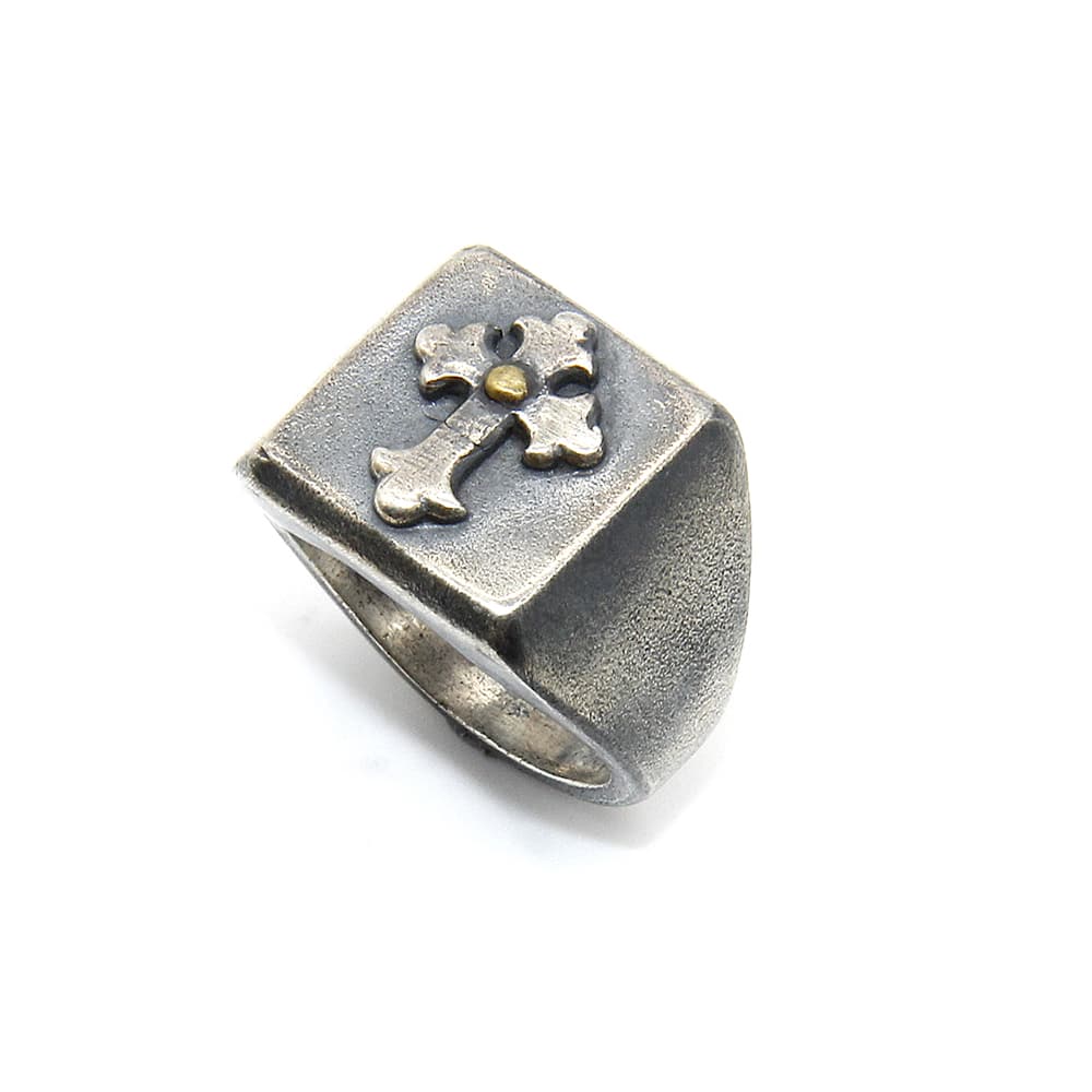 Chevalière homme croix argent templier – Image 4