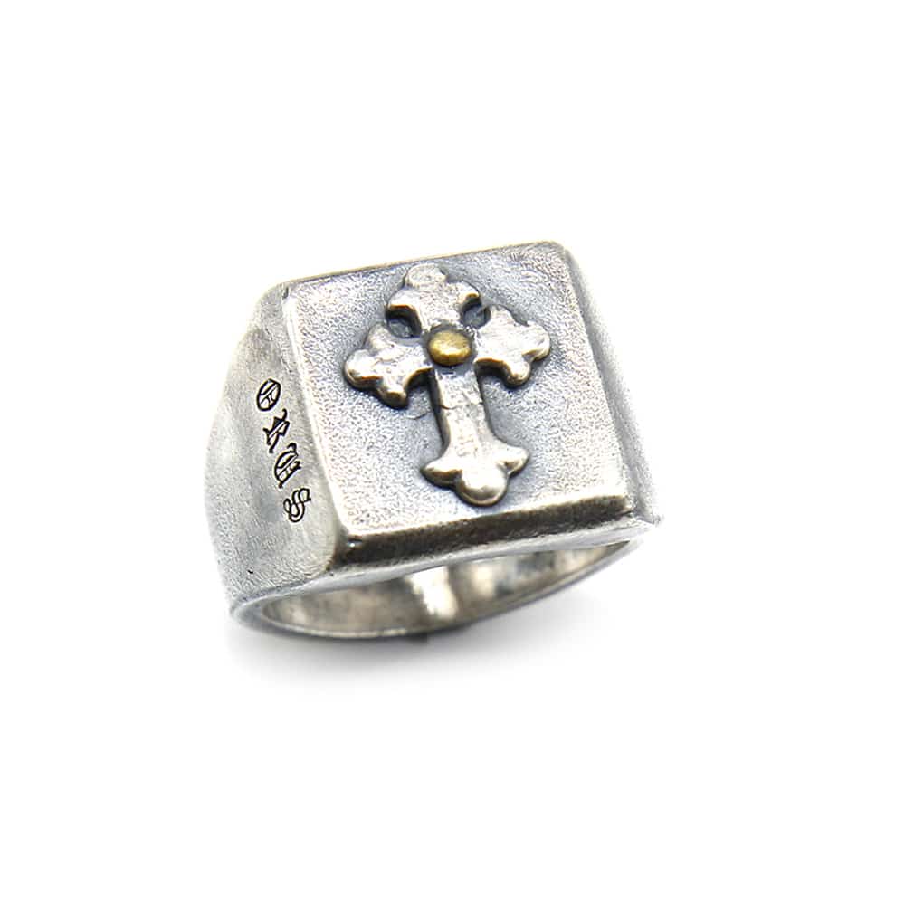 Chevalière homme croix argent templier – Image 3