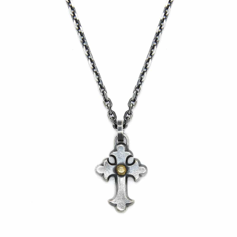 Collier argent croix templiers