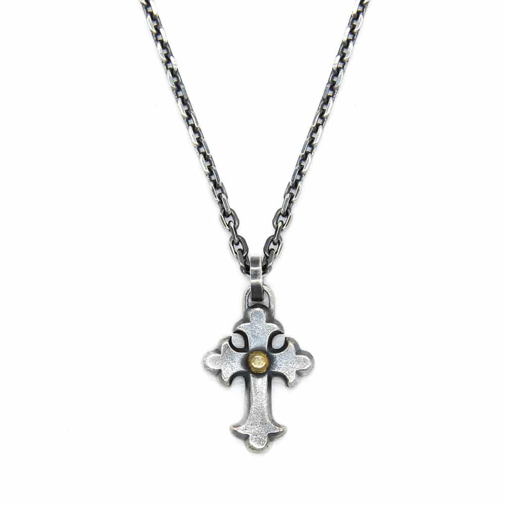 Collier argent croix templiers
