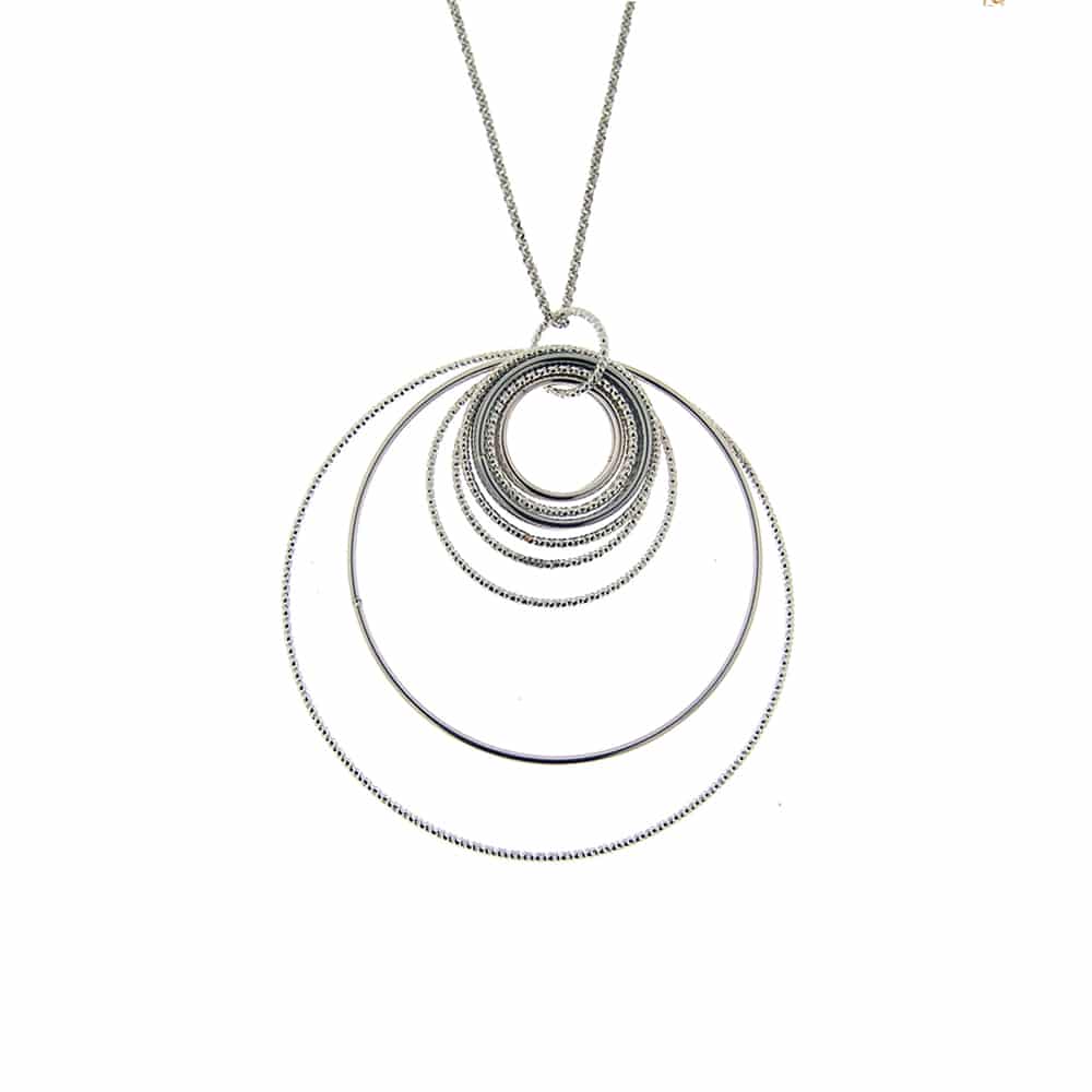 Collier argent rhodié diamanté chiara