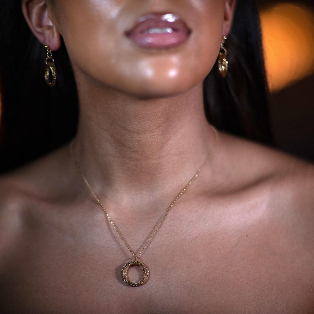 Alternative view of Collier argent doré diana