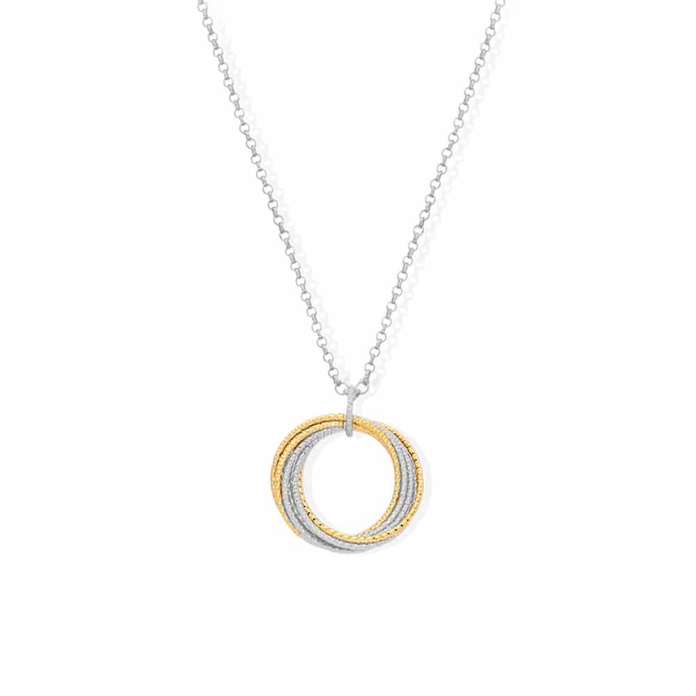 Collier argent doré rhodié diana
