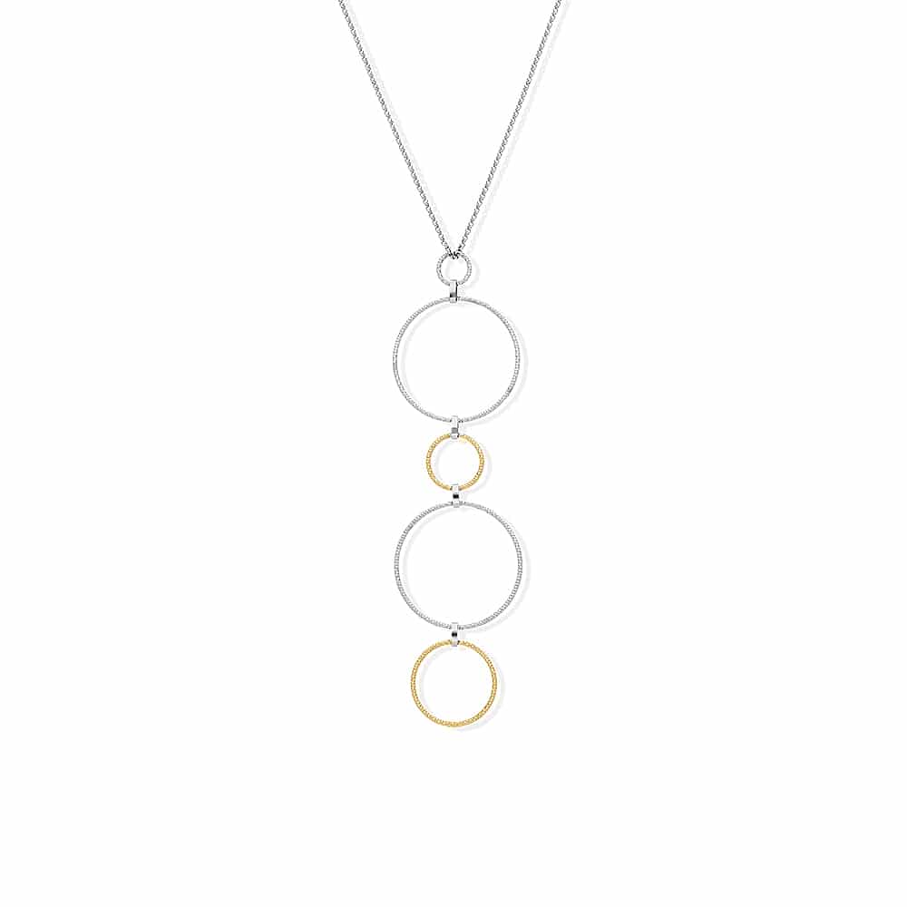 Collier argent rhodié doré diamanté Alessia