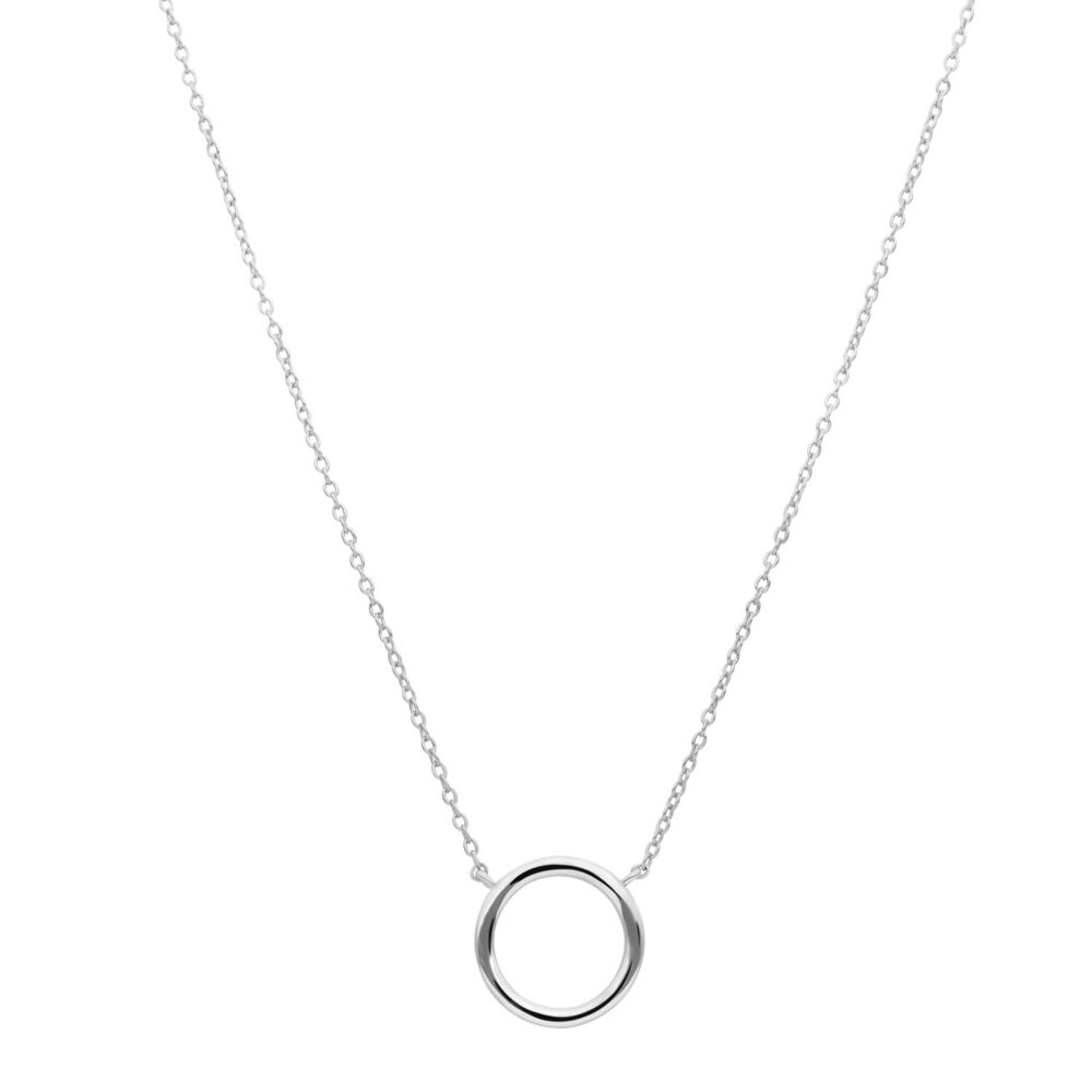 Collier cercle de vie argenté
