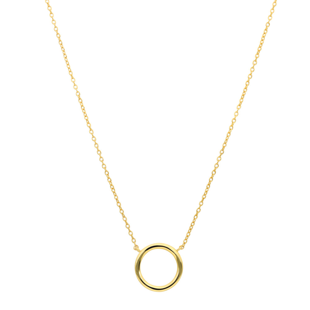 Collier cercle de vie doré
