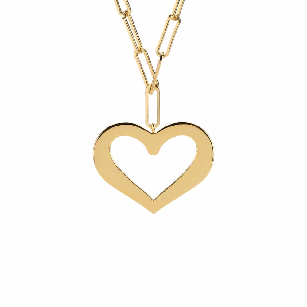 Collier chaine argent doré cœur valentine – Image 3