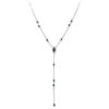 Collier en argent cravate pierre spinelle noire