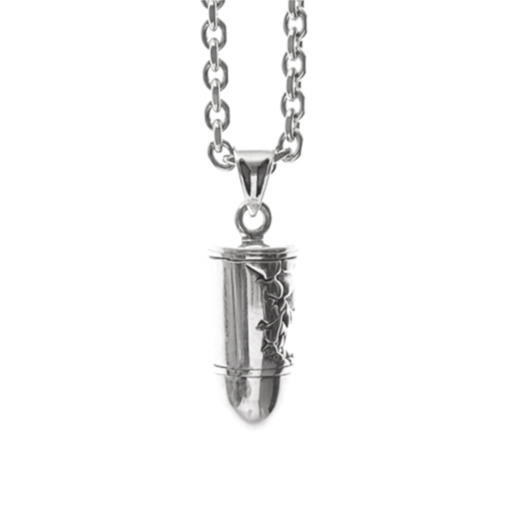 Collier homme argent balle tête de mort – Image 4