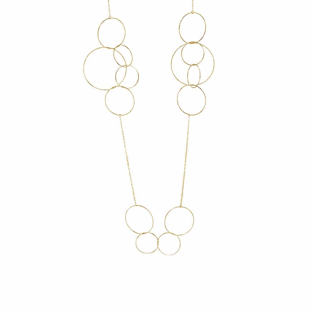 Collier sautoir argent doré diamanté Laura