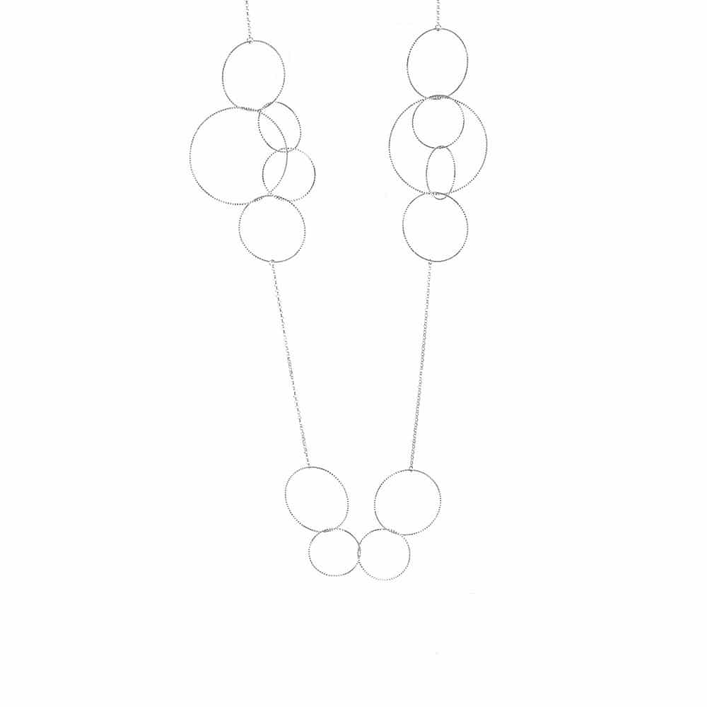 Collier sautoir argent rhodié diamanté Laura