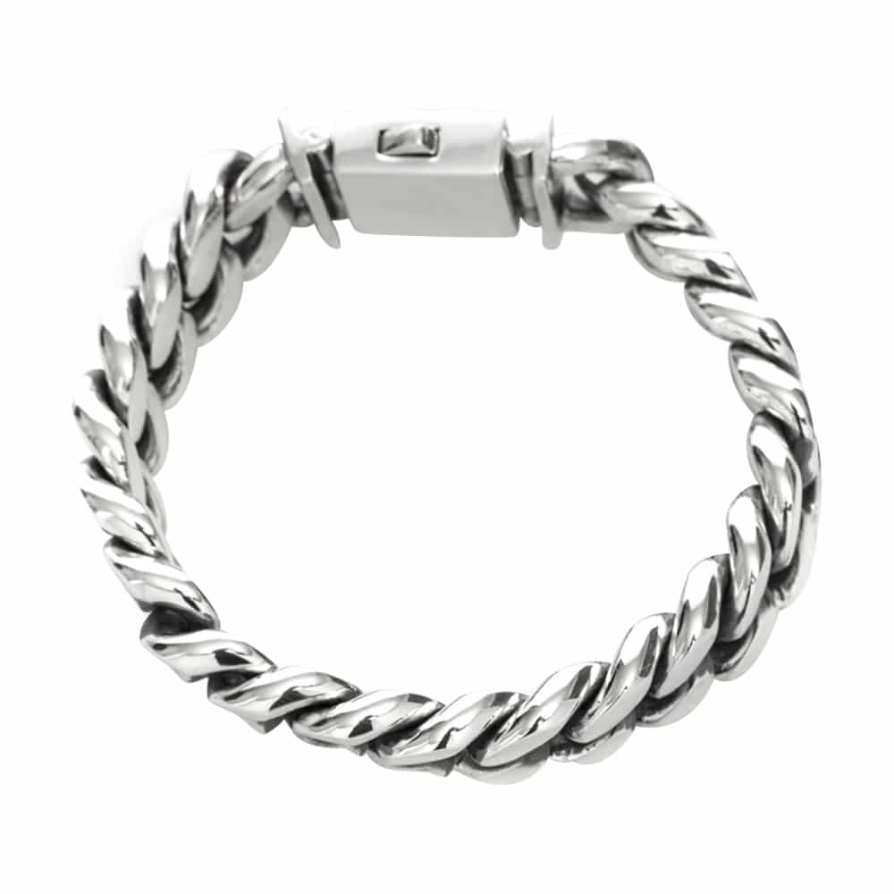 Gourmette bracelet argent grand modèle – Image 4