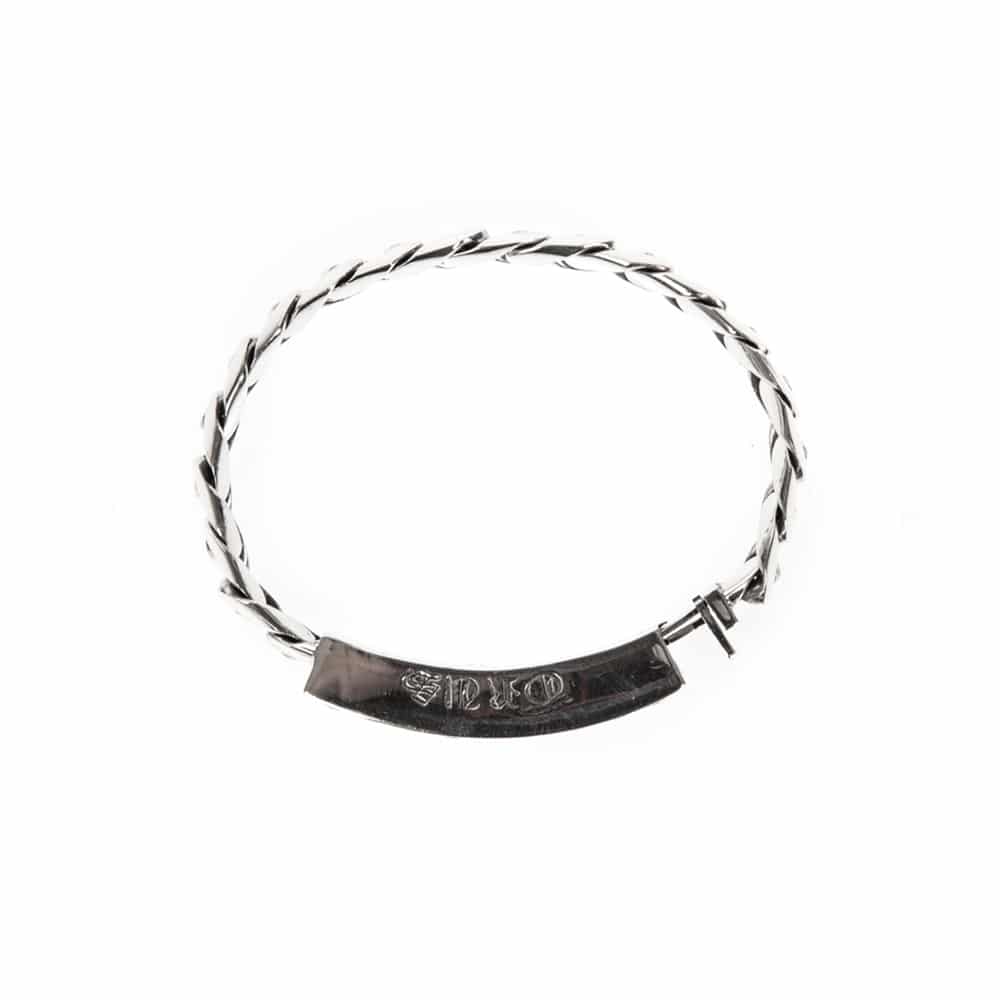 Alternative view of Gourmette bracelet moderne argent pierre noire